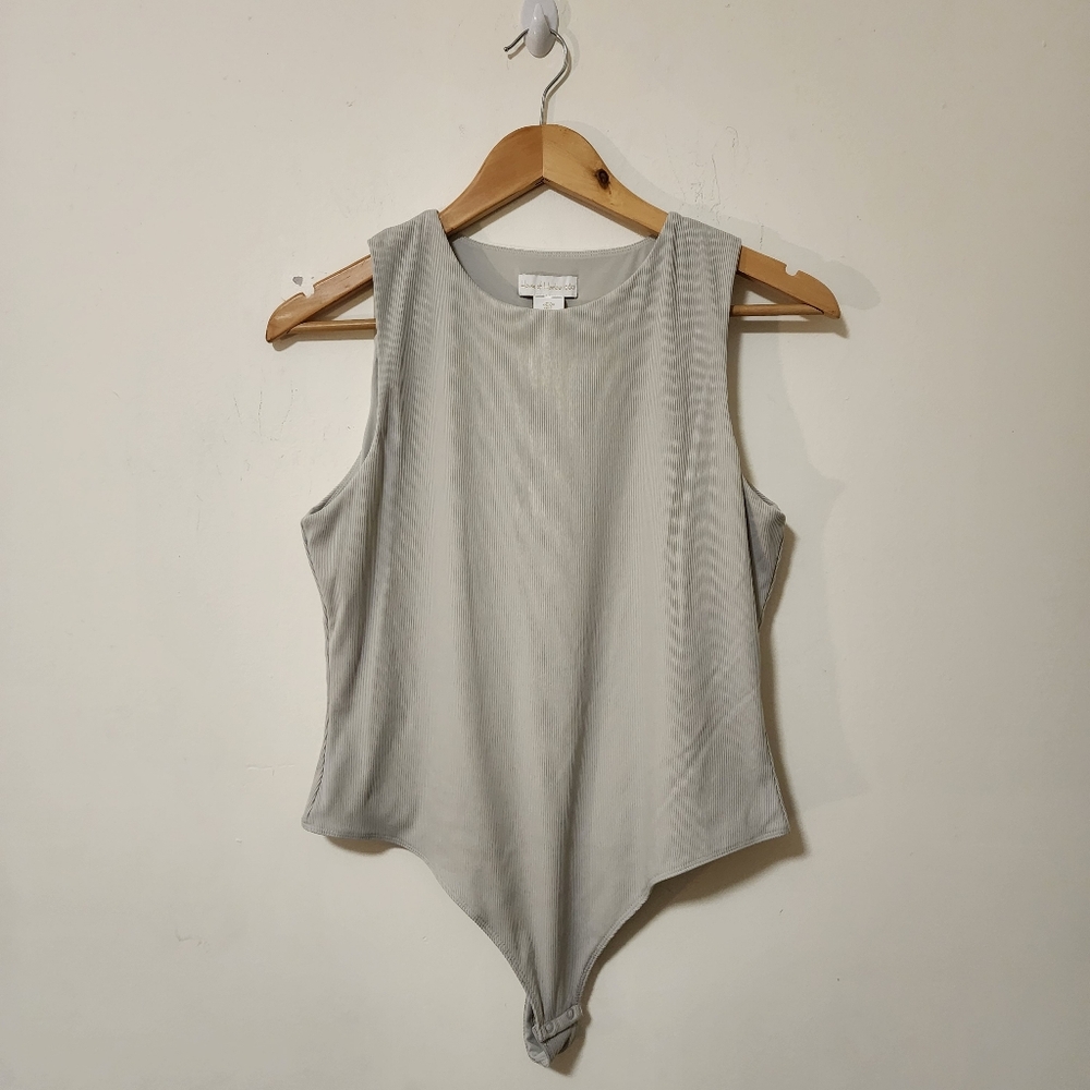 House of Harlow 1960 Light Gray Bodysuit